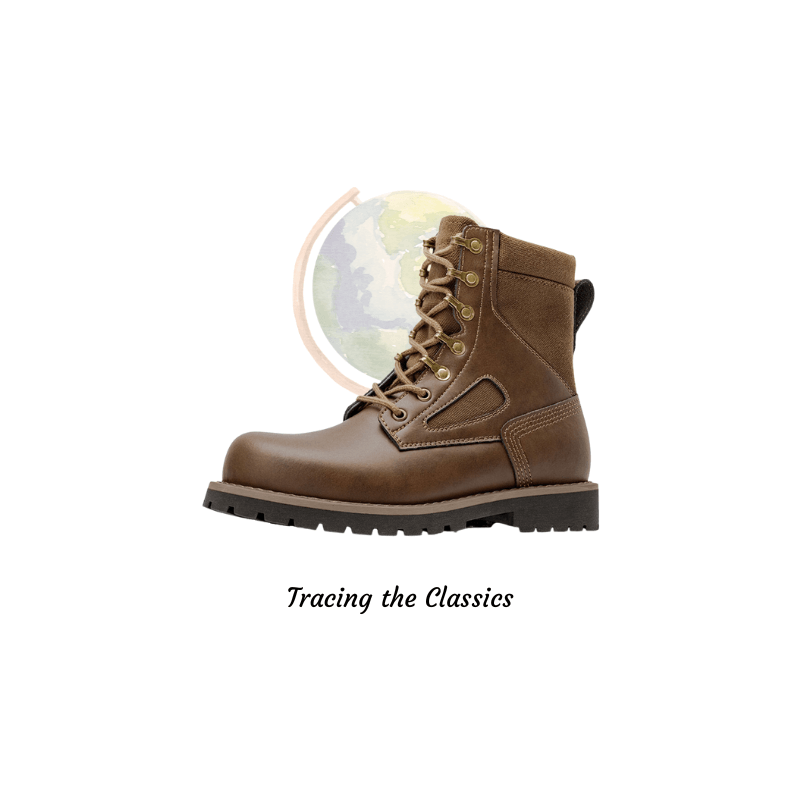 Retro combat hotsell boots mens