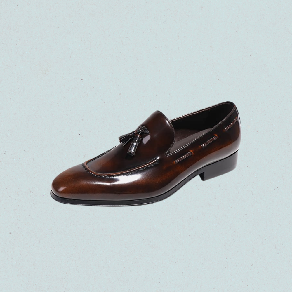 Vintage Tassel Loafers | Italian Style Leather Shoes