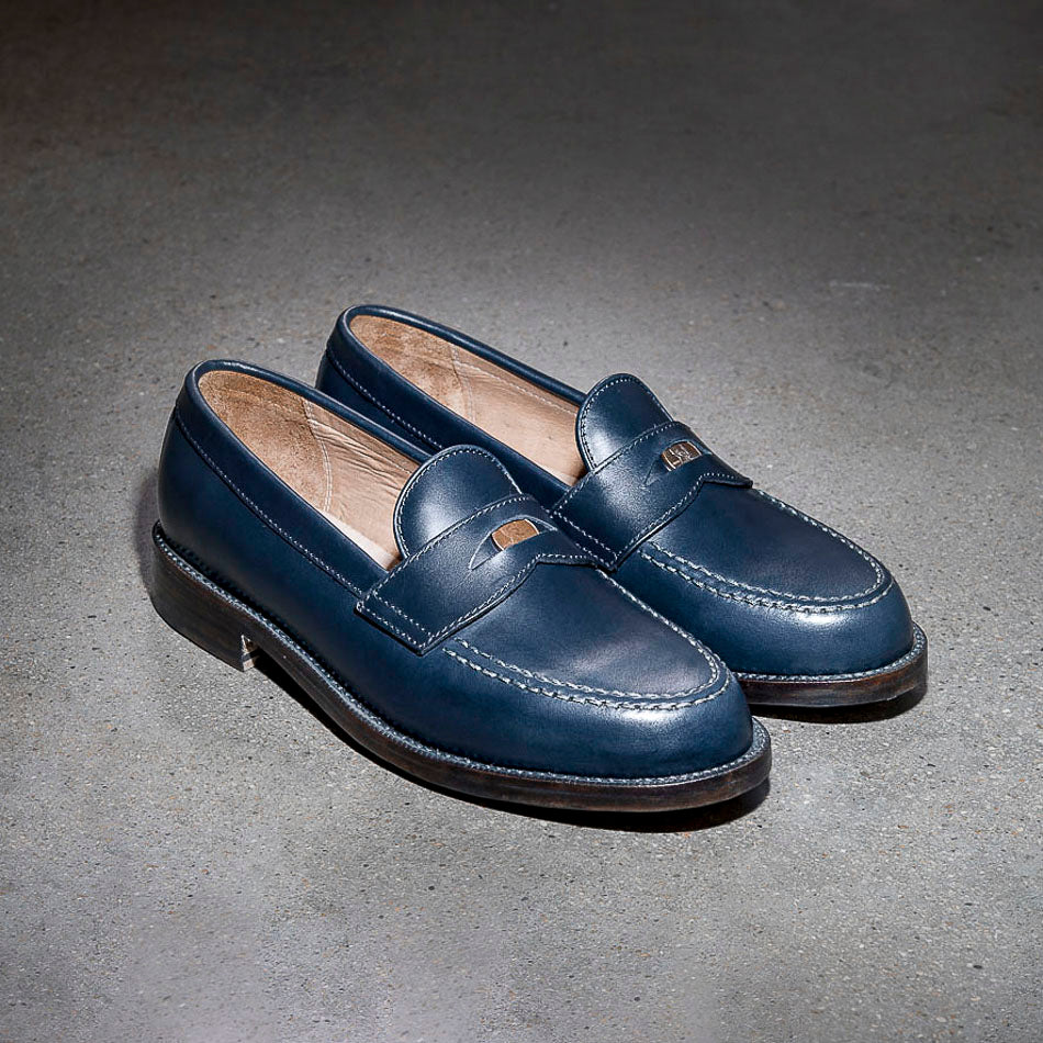 leather slip on loafers mens