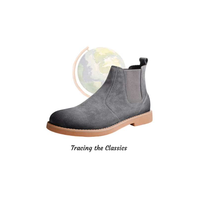 Suede Chelsea Boots for Men|Men's boots|Suede boots|Mosswood Gray / No Fluff / 42 EU / 8 UK / 9 US (SNEAKERS 43 EU)