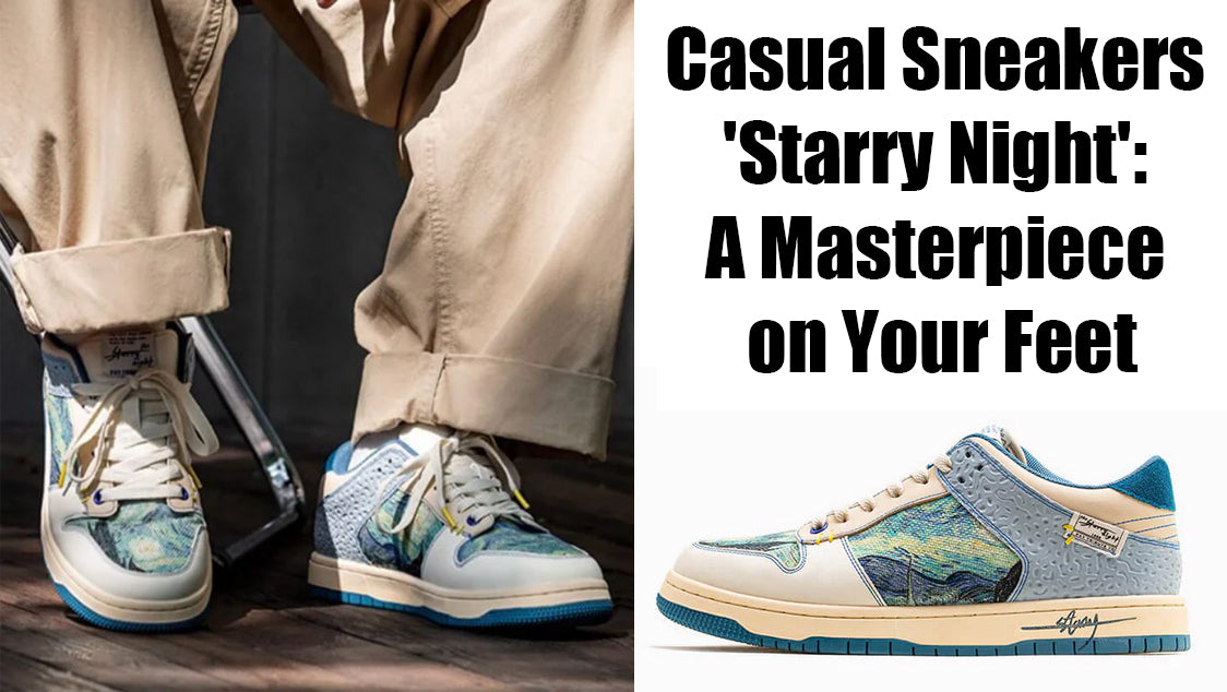 Casual Sneakers 'Starry Night': A Masterpiece on Your Feet