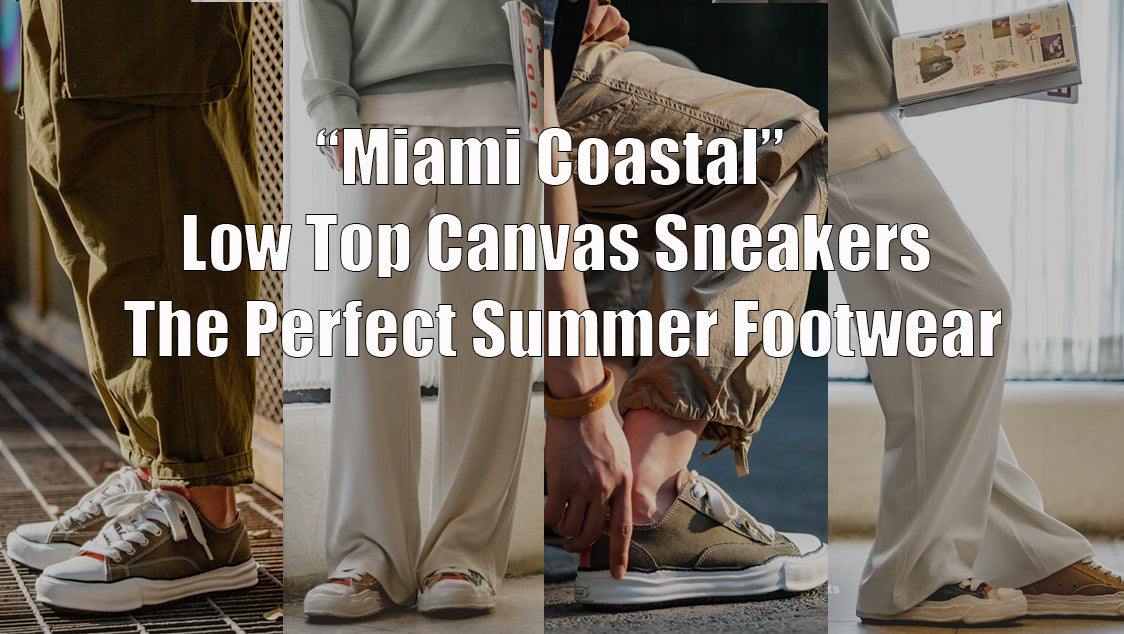 “Miami Coastal” Low Top Canvas Sneakers: The Perfect Summer Footwear
