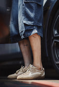 retro inspired sneakers with streamlined motorsport shape