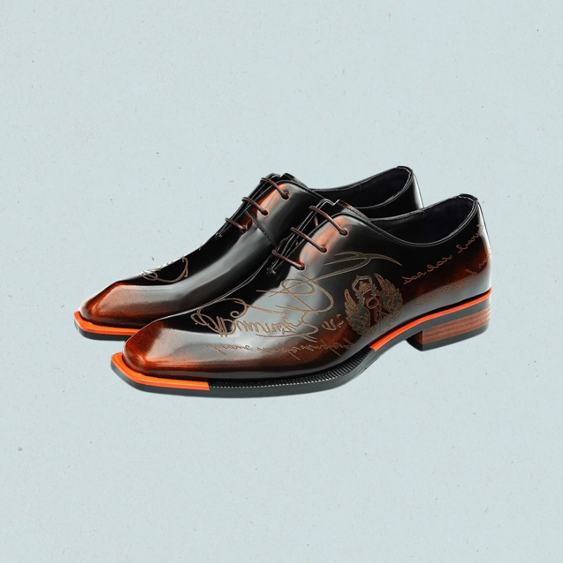 Embossed Oxford Shoes