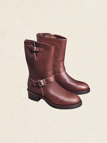 Short Engineer Boots for Men | 25 cm Shaft, Low Heel