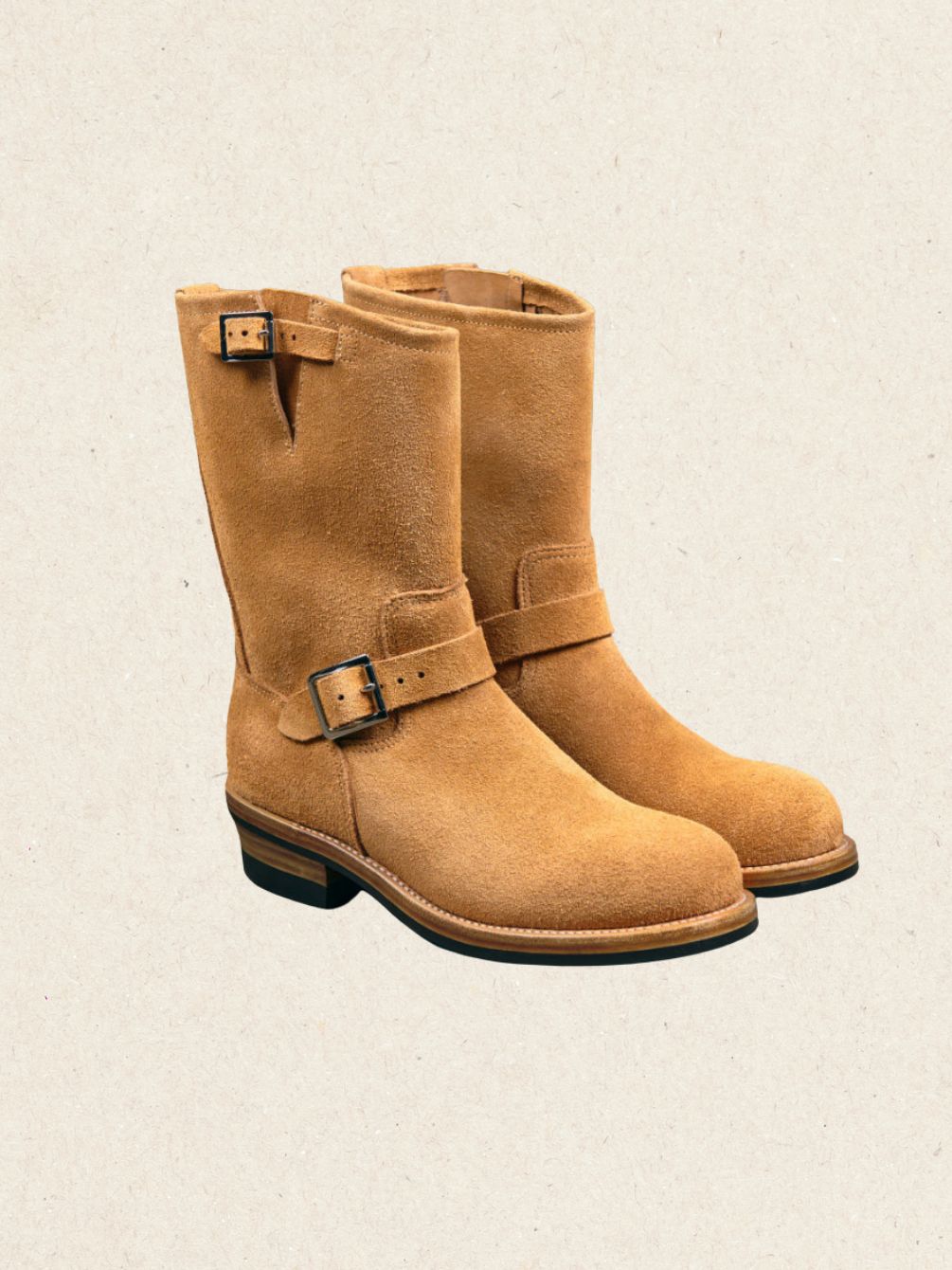 Botas de trabajo de ingeniero Roughout marrones  by Hector Maden, full product view