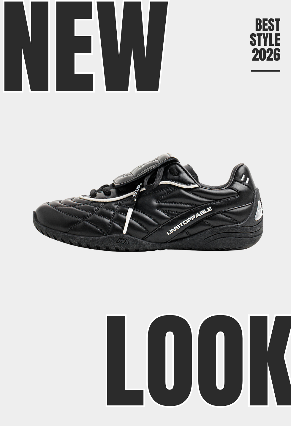 men's soccer sneakers side profile with pointed toe
