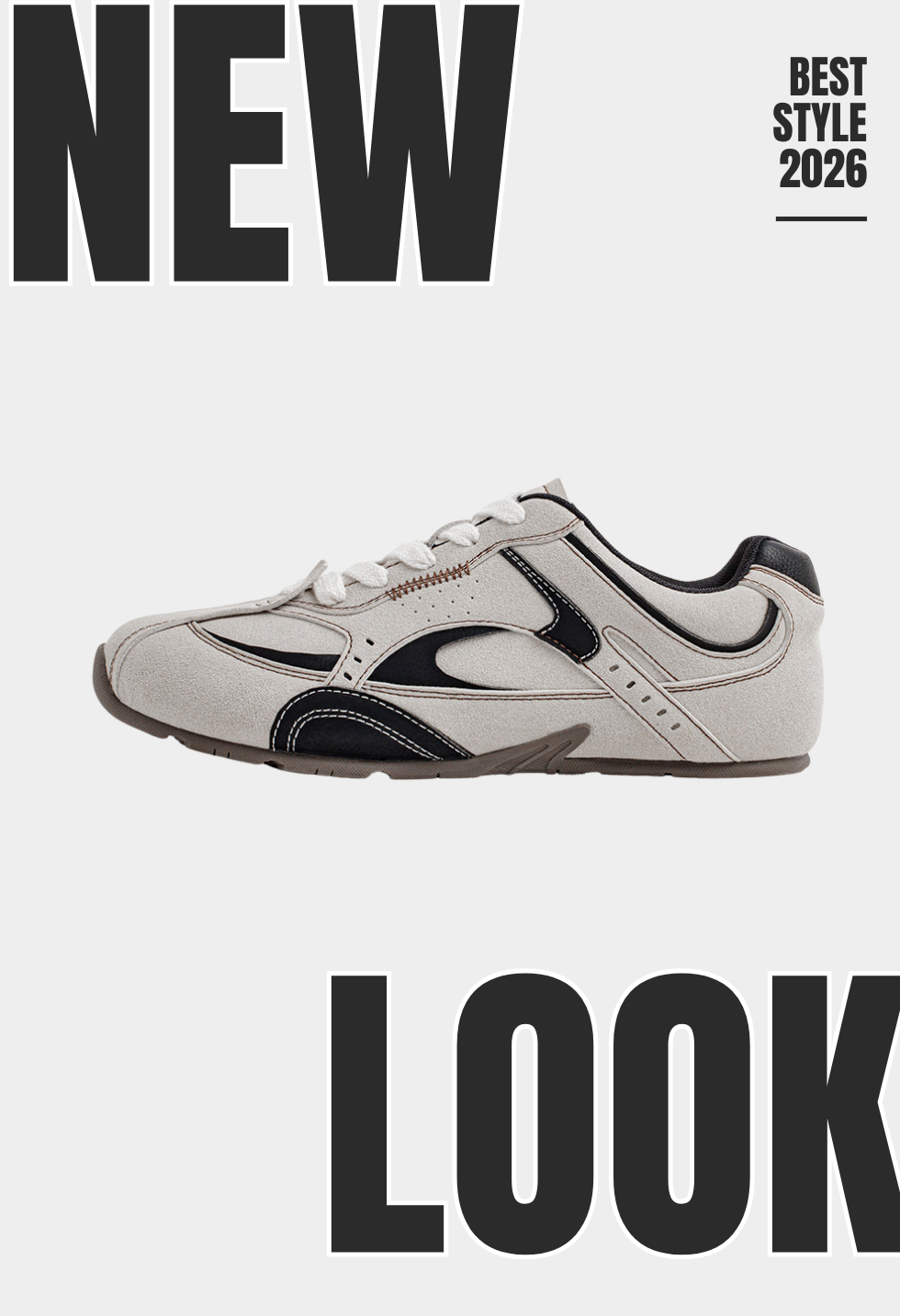 Lightweight Retro Runner Sneakers with Heritage Tongue & Anti-Slip