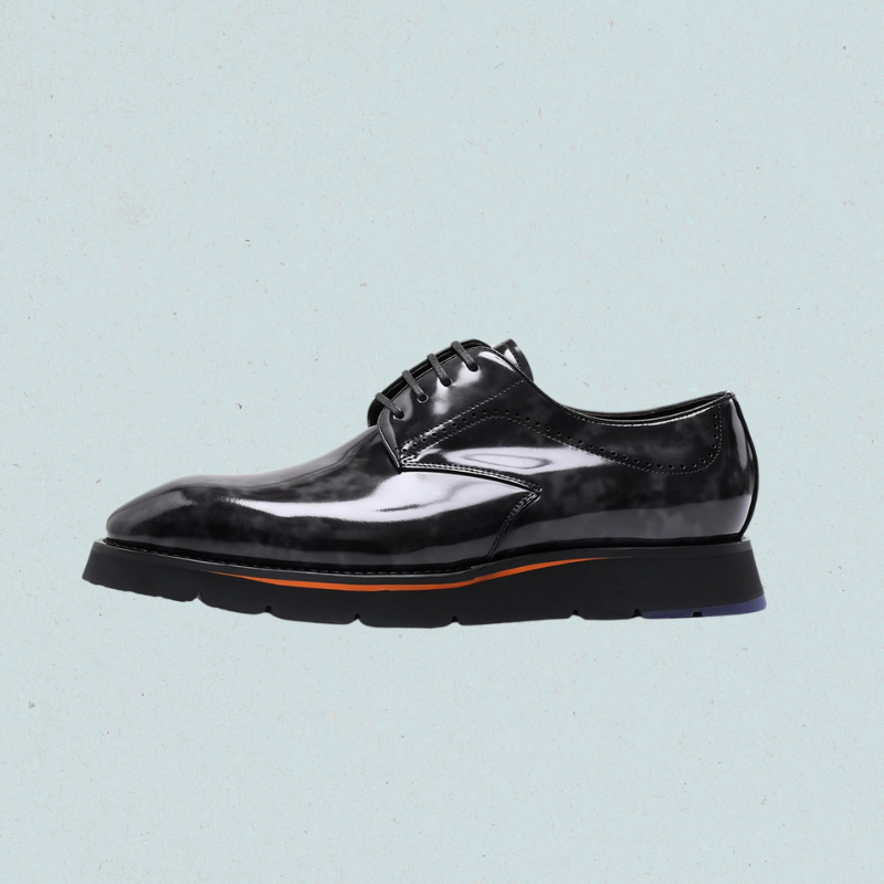 RegalStride Derby Shoes – Italian Black Leather Dress Shoes  display picture 3