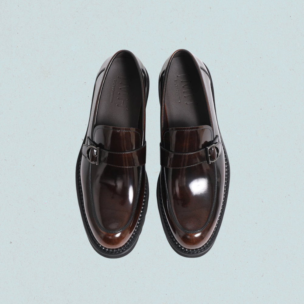 mens chunky monk strap loafers