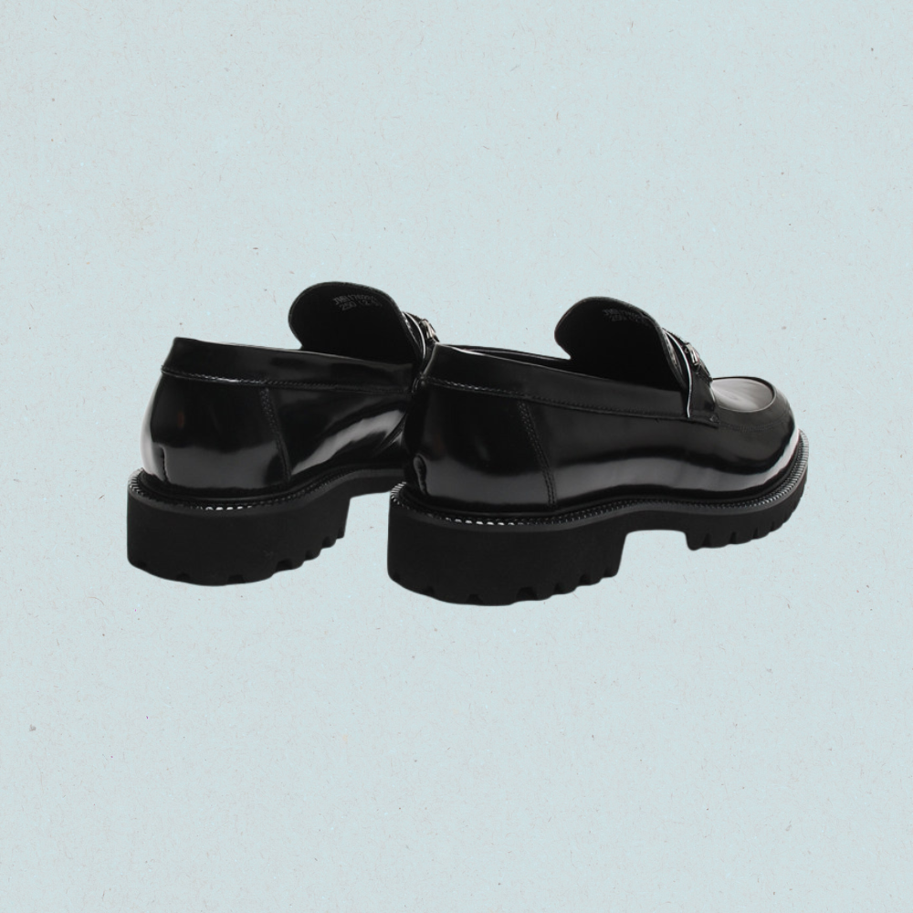 mens chunky platform loafers