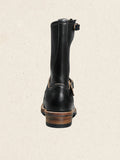 black leather boots