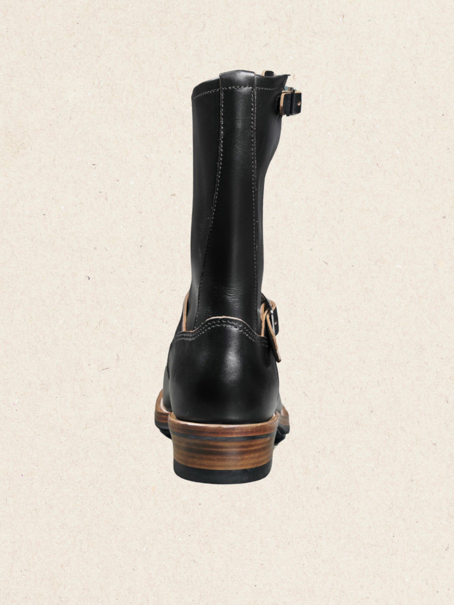 black leather boots