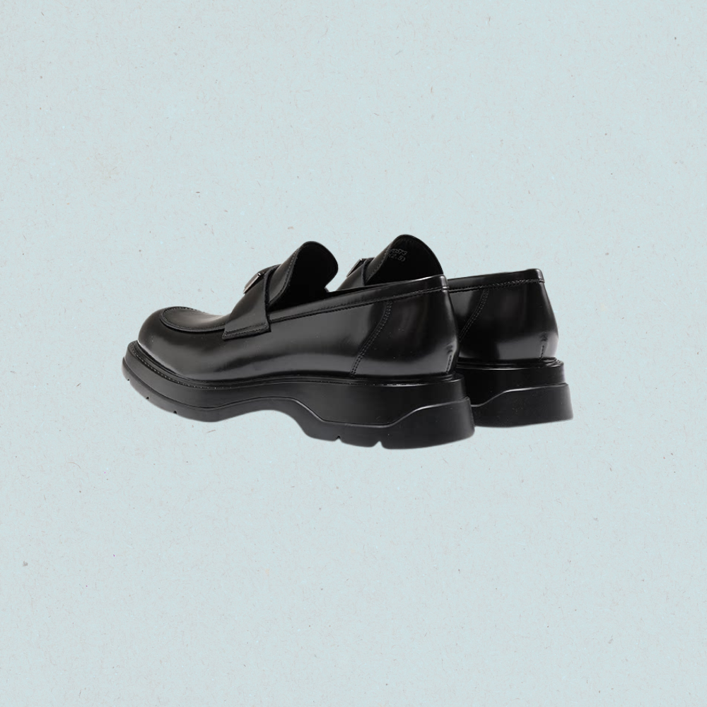 minimalist chunky platform loafers