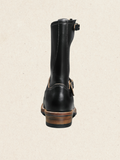 black leather boots
