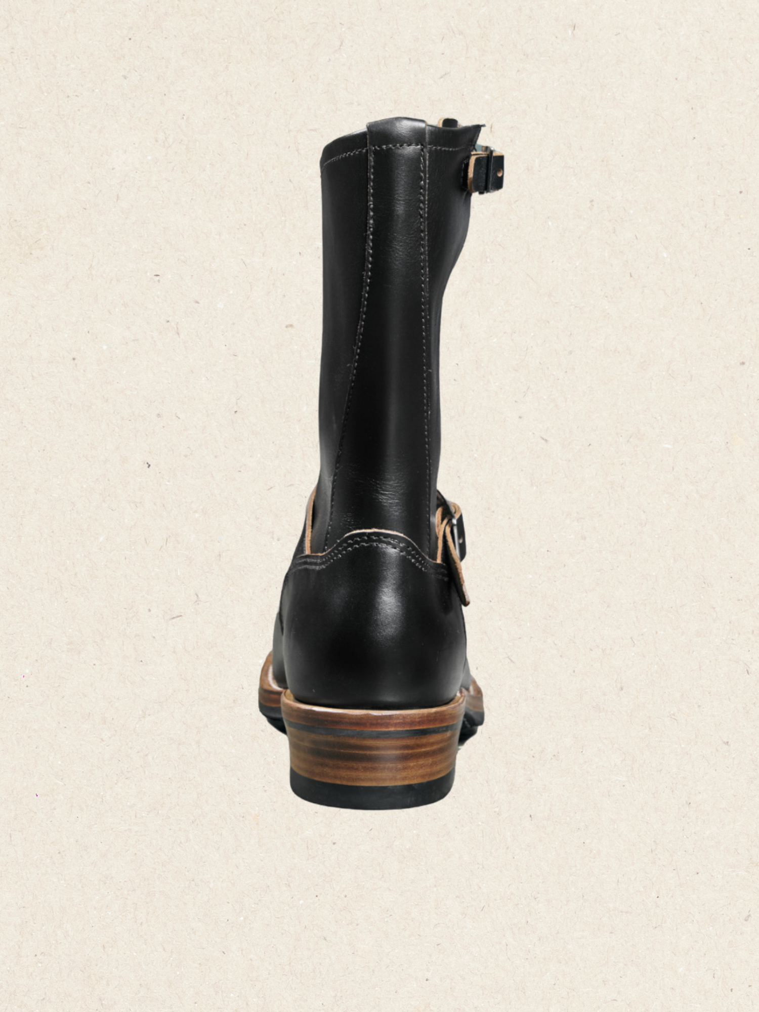 black leather boots