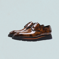 Black leather shoes