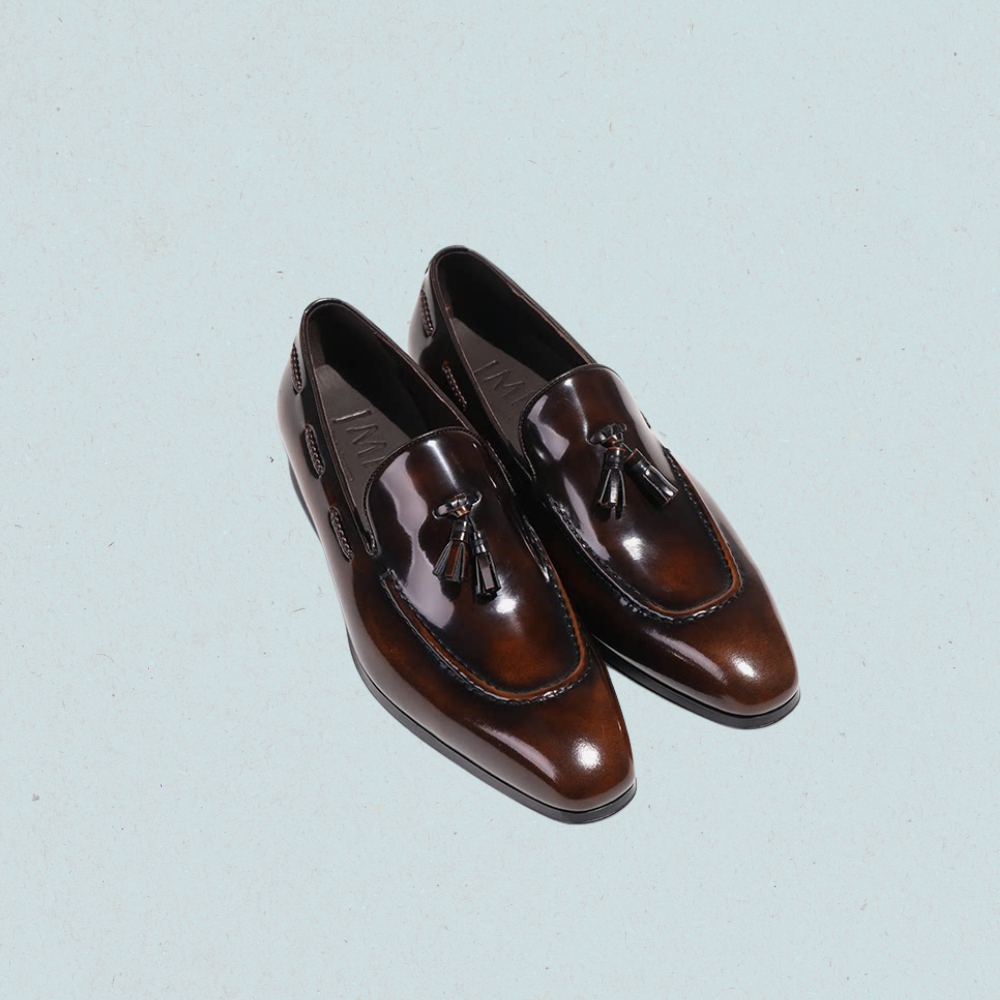 Vintage Tassel Loafers | Italian Style Leather Shoes
