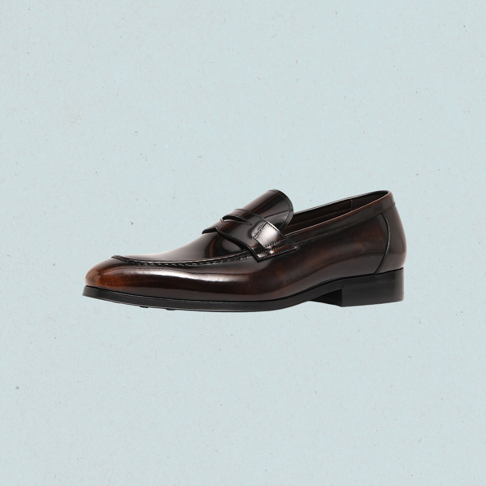 leather penny loafers