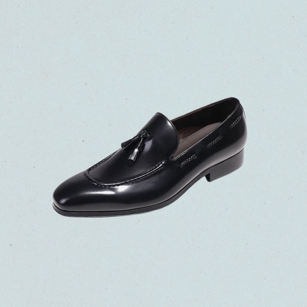 Vintage Tassel Loafers Hand-Burnished Italian Style Leather Shoes