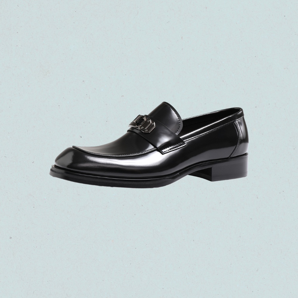 soft square toe leather shoes