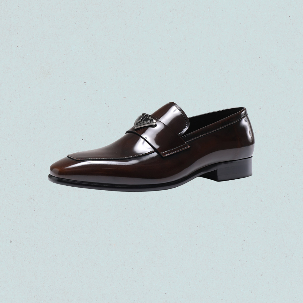 Sharp Square Toe Bit Loafers | Formal Leather Shoes
