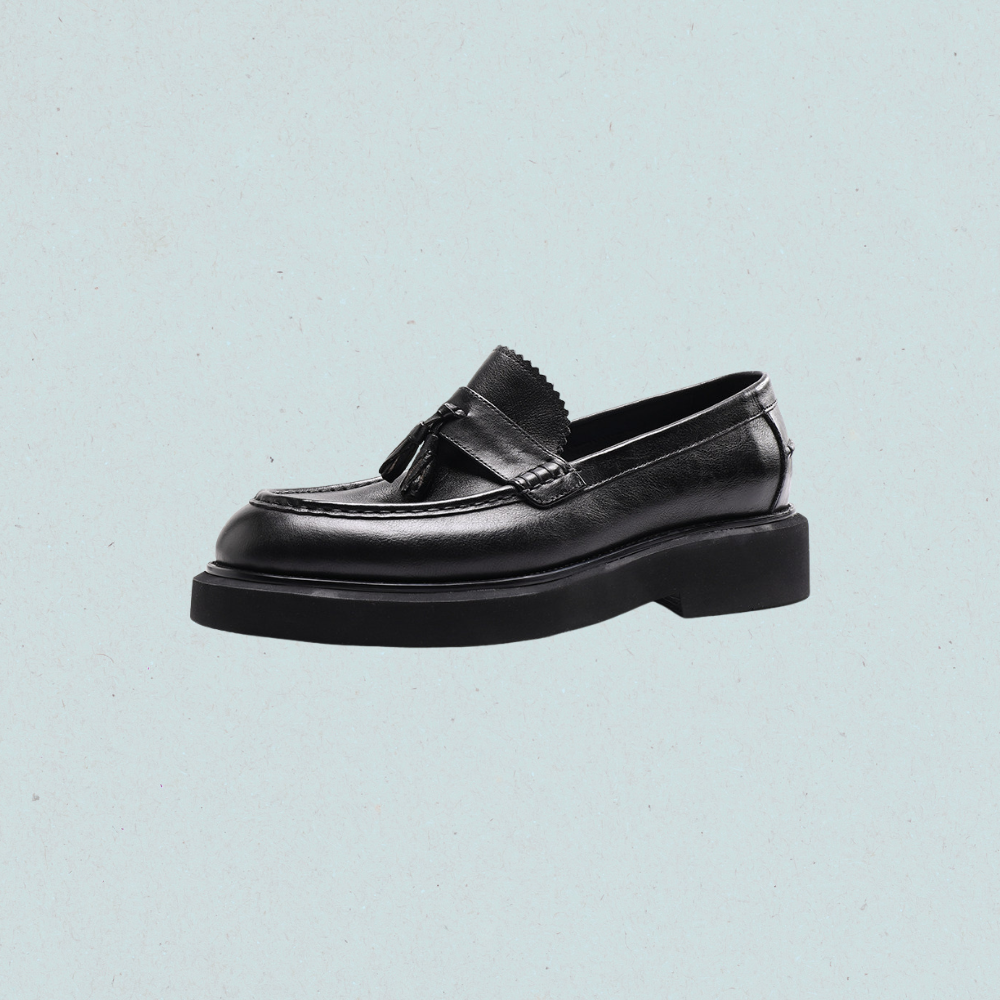 Kiltie Tassel Lug Sole Loafers Heritage Rugged Leather Shoes