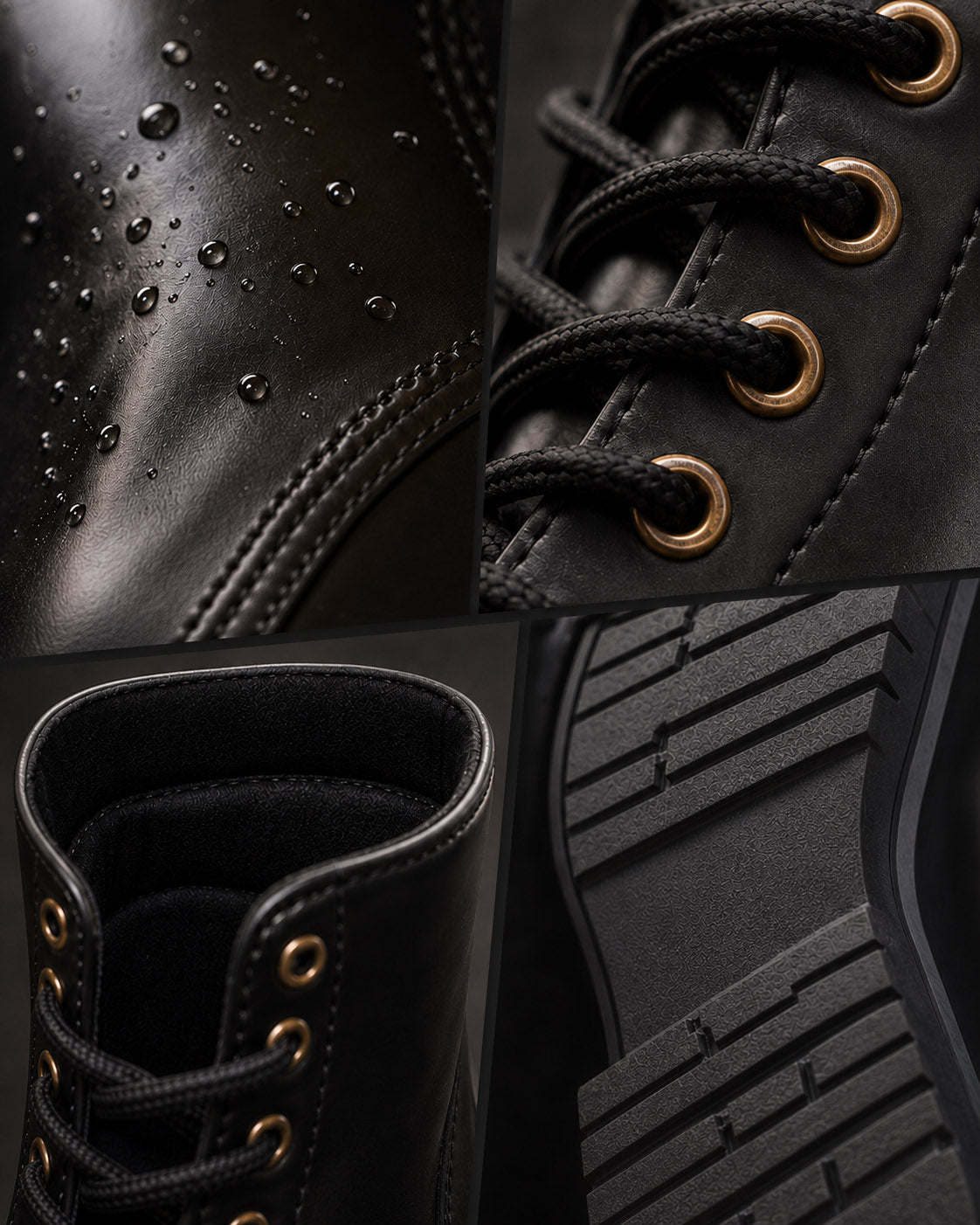 Close view of Hector Maden leather and construction