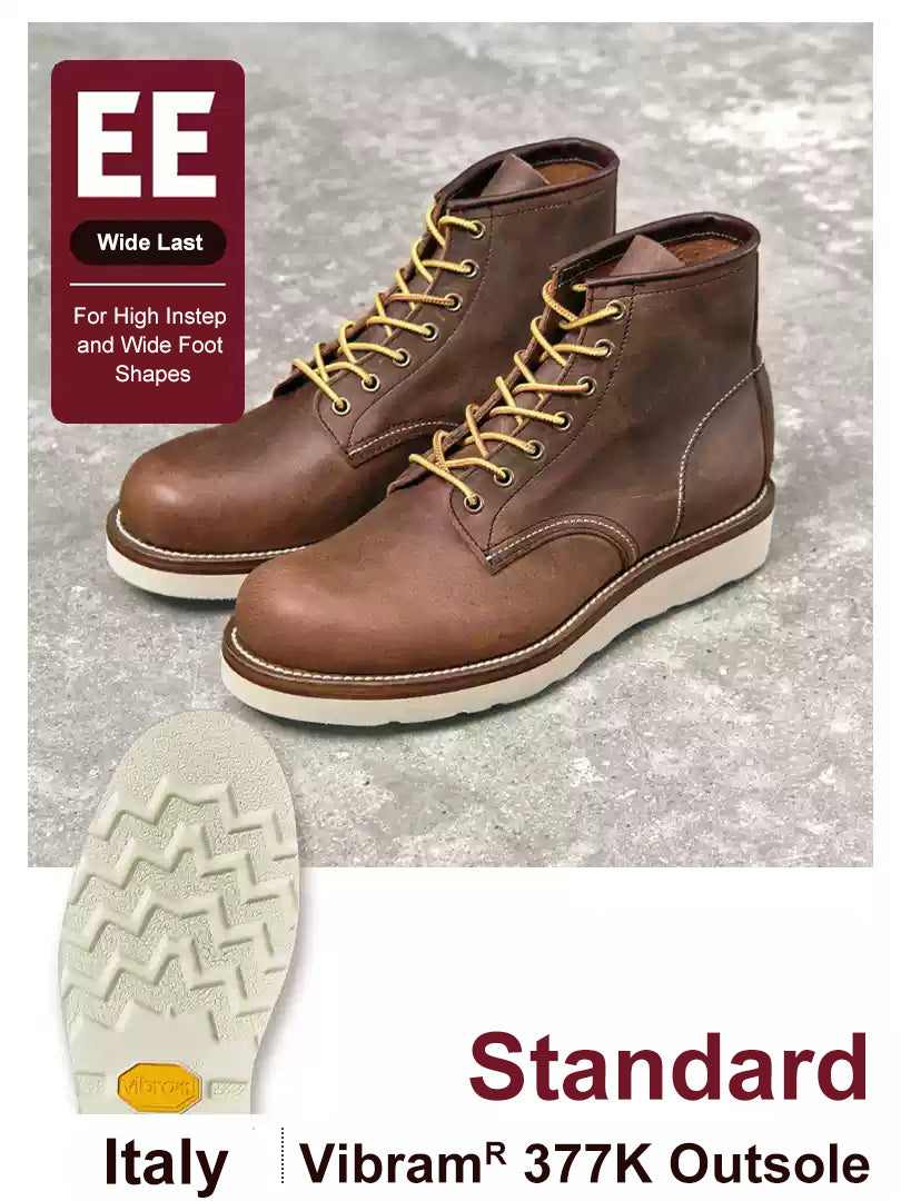 brown lace-up boots