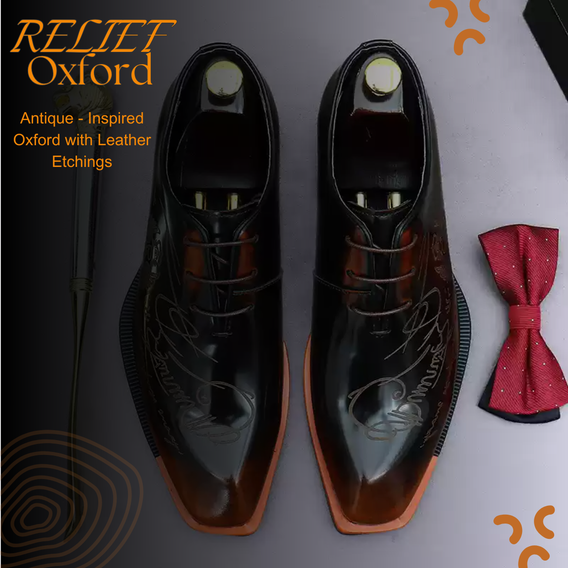 luxury dress shoes Jules Mens Oxford Floral Pattern Lace-Up Formal Shoes style fashion and high RELIEF Embossed Oxford Shoes
