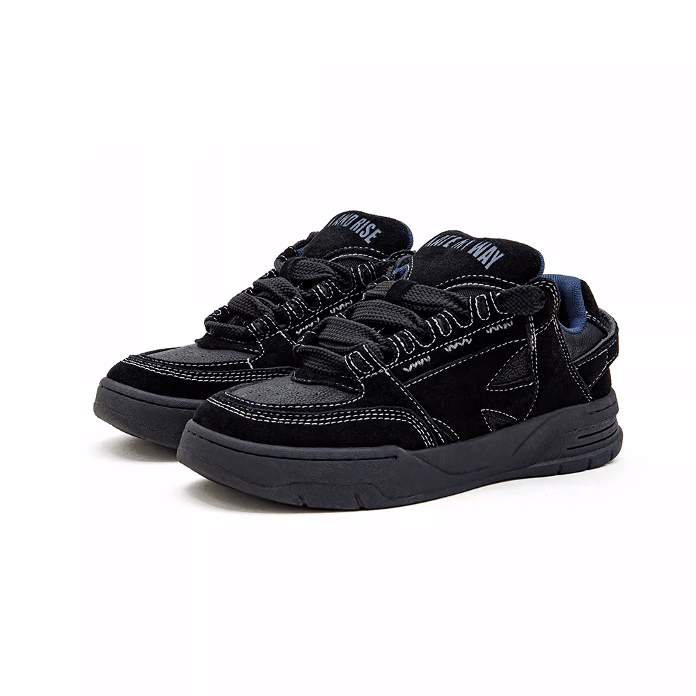 Black Skate Sneakers for Men Urban Street Style-Far Side