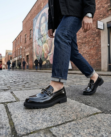 mens dress loafers with thick sole