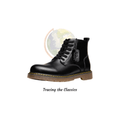 black leather ankle boots