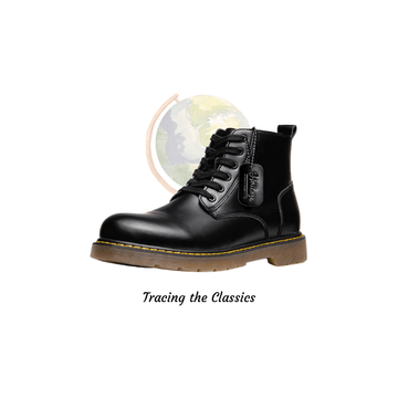 black leather ankle boots
