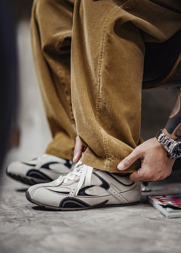men's casual shoes paired with denim outfit