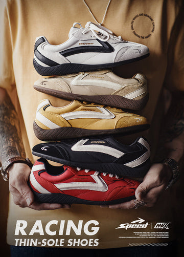 retro running shoes with vintage racing design