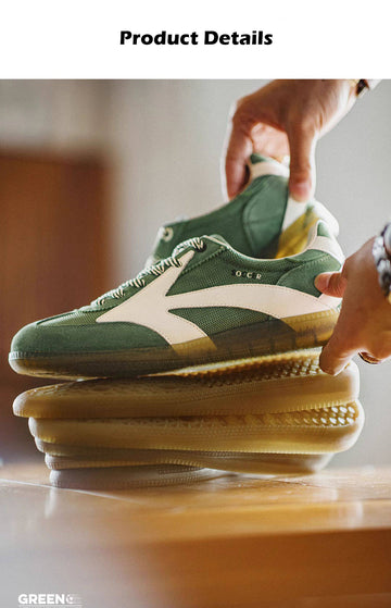 mixed-material upper with suede toe mesh panel and leather arrow detail