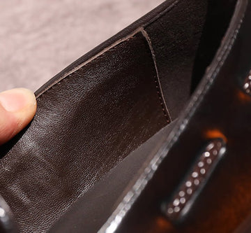 deep cognac tassel loafers