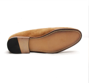 designer suede slip ons