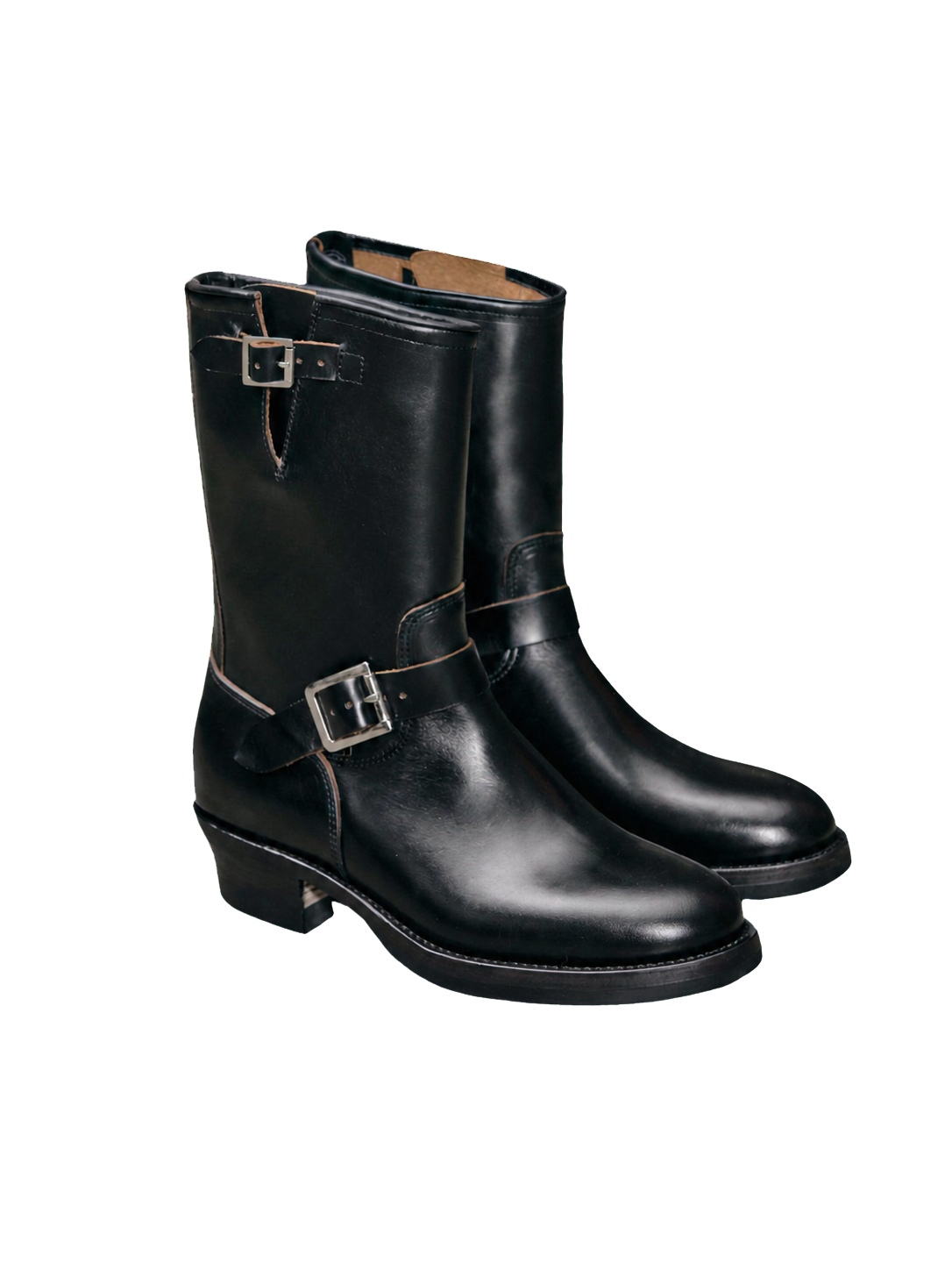Hector Maden black leather engineer boots