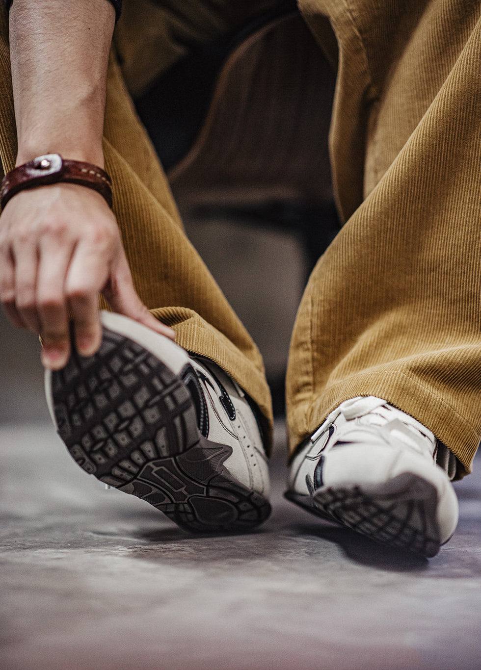 retro runner sneakers with relaxed streetwear styling