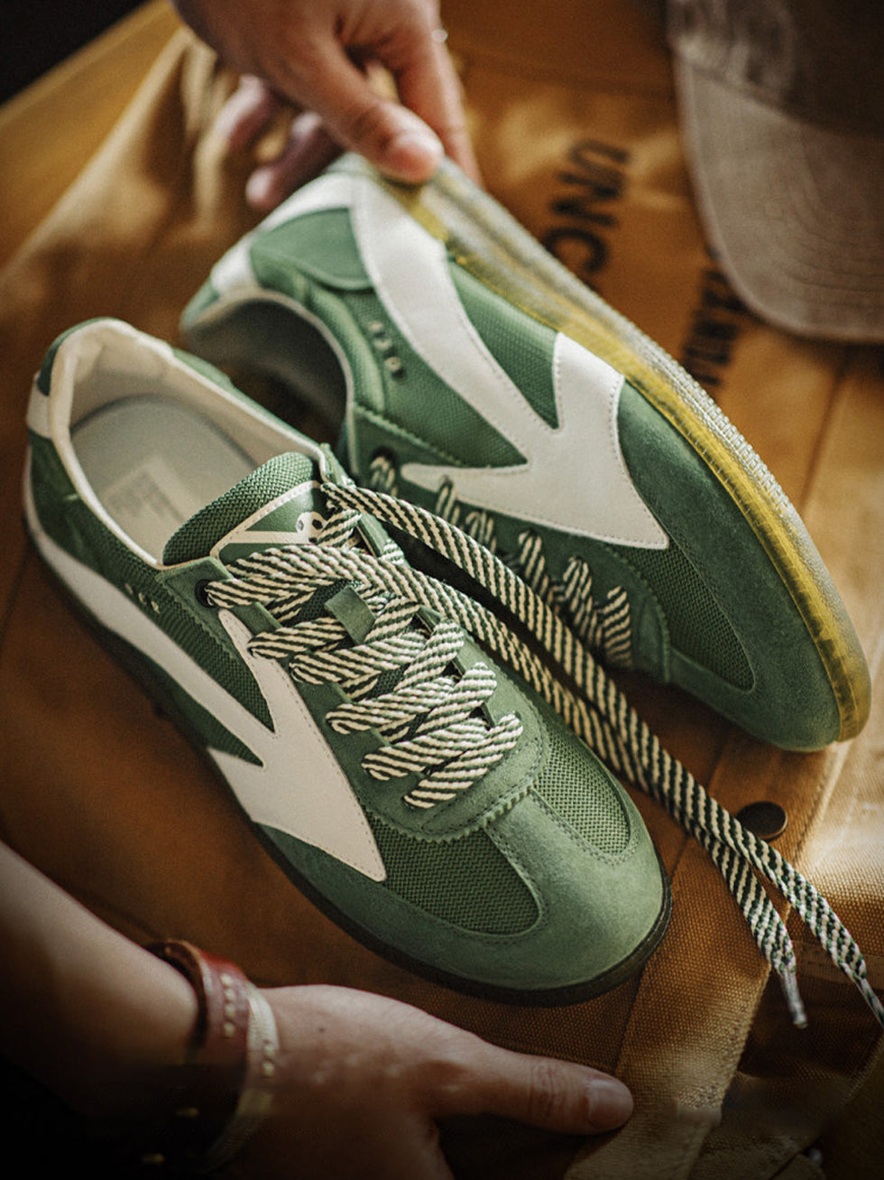 retro sneakers mens casual product display