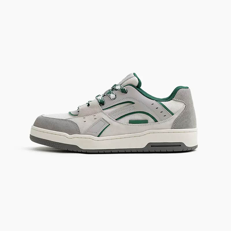 Step Back in Time with Gravel - 90s Gray Retro Skate Sneakers