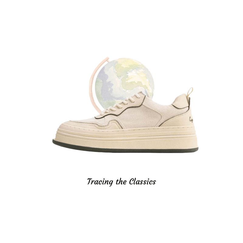 Reference product image - THE SKY MIRROR linen sneakers in white