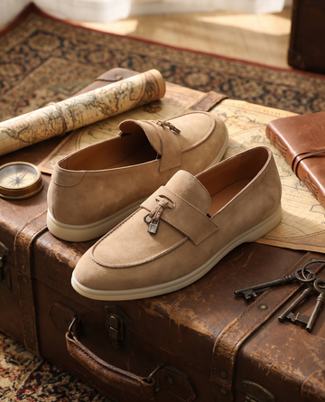 mens breathable suede loafers