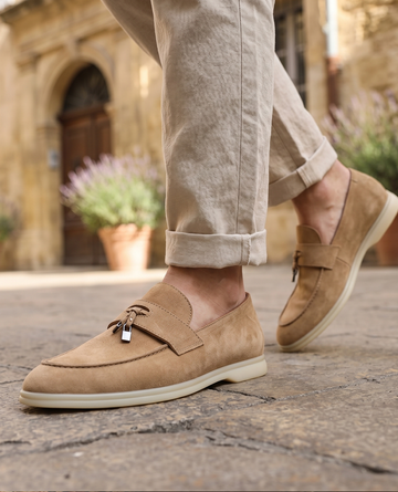 mens vacation suede loafers