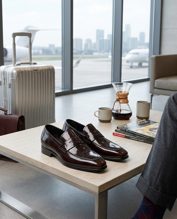 apron toe leather shoes