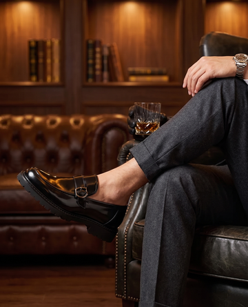 single buckle chunky loafers