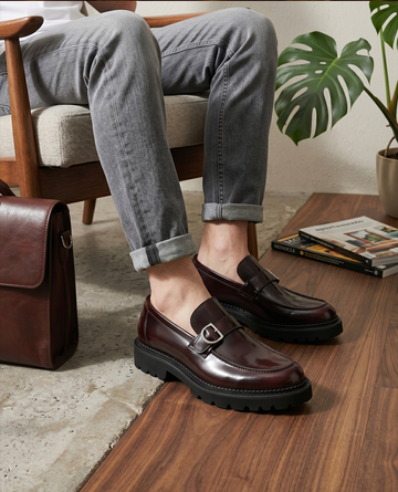 platform leather dress shoes