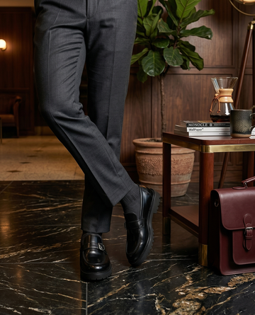 mens modern monk strap loafers